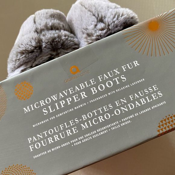 Microwaveable Faux Fur Slipper Boots - Picture 3 of 6